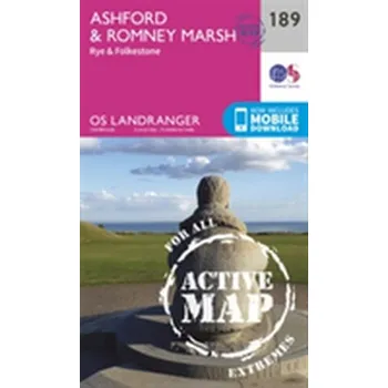 Encyklopedie Ashford & Romney Marsh, Rye & Folkestone - Ordnance Survey [EN] (2016, Skládaná mapa, Ordnance Survey)