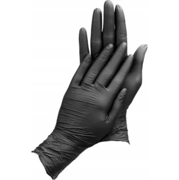 Pracovní rukavice Nitrilové rukavice černé bez pudru, velikost L 1 pár