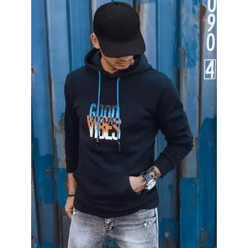 Pánská mikina Tmavě modrá mikina s potiskem GOOD VIBES BX5380 Velikost: 2XL