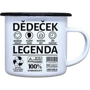 DOBRÝ TRIKO Plecháček s potiskem Dědeček legenda Velikost plecháčku: 330 ml