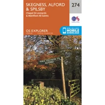 Encyklopedie Skegness, Alford and Spilsby - Ordnance Survey [EN] (2015, Skládaná mapa, Ordnance Survey)