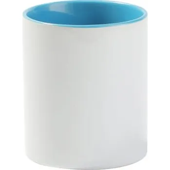 Stojan na psací potřeby keramický s barevným vnitřkem - světle modrá sublimace termotransfer