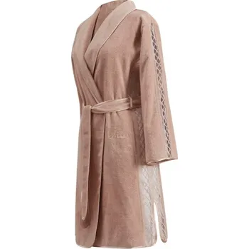 Dámský župan Soft Cotton Dámský krátký župan SELYA, Bronzová, 380 g / m², Česaná prémiová bavlna 100%, Krátký - vel. S