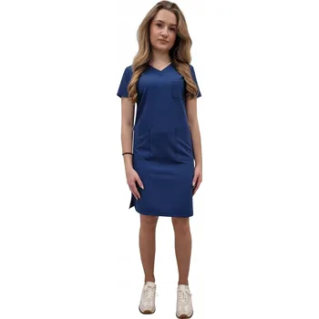 Dámské šaty Šaty zdravotnické šaty tmavě modré volnočasové premium vel. 46