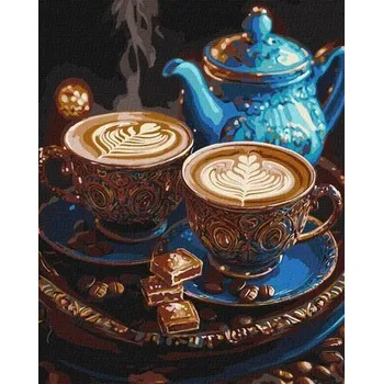 Set školních potřeb Malowanie po numerach - Melodia kawy metal 40x50cm