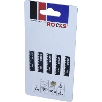 PILOVÝ PLÁTEK DO PŘÍMOČARÉ PILY HCS, TYP T, DŘEVO, 8 TPI X 100 MM, SADA 5 KS OK034503 ROOKS