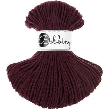 Příze Bobbiny šňůry junior 3 mm tmavě vínová (Burgundy)
