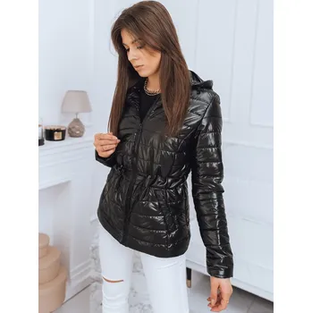 Černá lesklá prošívaná bunda TARINA TY2520 Velikost: S