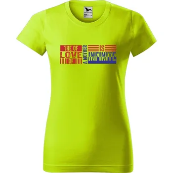 Dámské oblečení DOBRÝ TRIKO Dámské tričko s potiskem Mateřská láska Barva: Limetková, Velikost: L