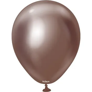 Balónek Balonky chromové hnědé, Mirror Chocolate 13 cm/5", 100 ks