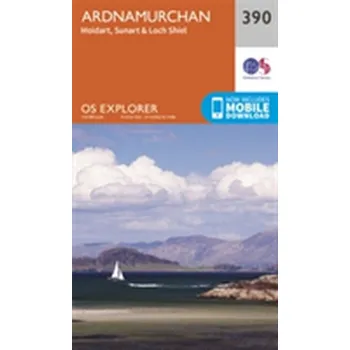 Encyklopedie Ardnamurchan, Moidart, Sunart and Loch Shiel - Ordnance Survey [EN] (2015, Skládaná mapa, Ordnance Survey)
