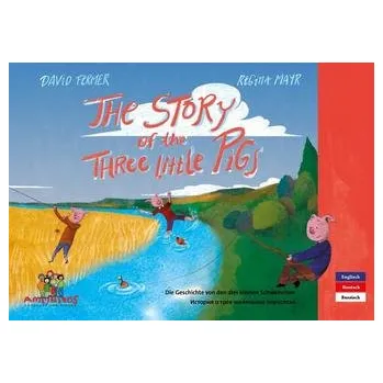 Pohádka The story of the three little pigs - Fermer, David [DE-EN-RU] (2019, Vázaná, Amiguitos)