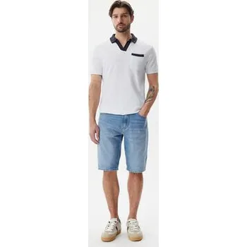 Pánská košile Guess Polokošile F5GP01 KC5Y1 Bílá Regular Fit XXL