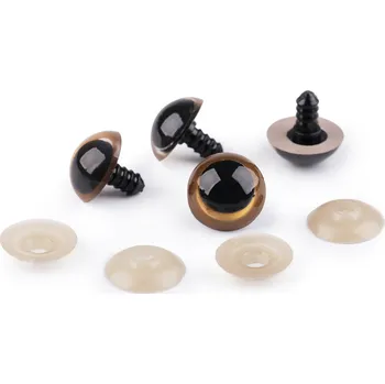 Oči s pojistkou 20 mm - béžové