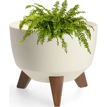 Květináč Plast Květináč Kadax béžový 24 cm x 24 x 19,5 cm