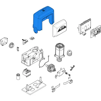 Pohon brány Came 119RIBK011 horní šedý kryt pohonu brány Came BK / BKE