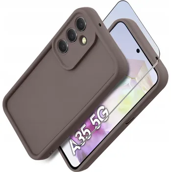 Pouzdro na mobilní telefon Zadní Kryt KrainaGSM pro Samsung, Galaxy A35 5G, hnědý