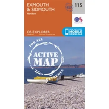 Encyklopedie Exmouth and Sidmouth - Ordnance Survey [EN] (2015, Skládaná mapa, Ordnance Survey)