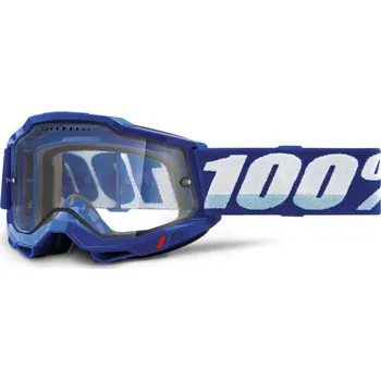 cyklistické brýle Brýle 100% ACCURI 2 ENDURO MTB Goggle - Blue - Clear Lens