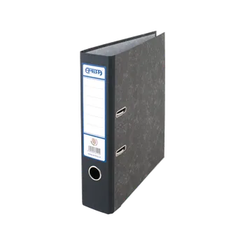 Pořadač pákový A4/5cm mramor bar. hřbet černý