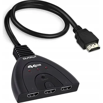 Bezpečnostní kamera HDMI Switch Rozbočovač 3x1 3 Porty 4K
