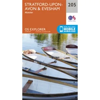 Encyklopedie Stratford-Upon-Avon and Evesham - Ordnance Survey [EN] (2015, Skládaná mapa, Ordnance Survey)