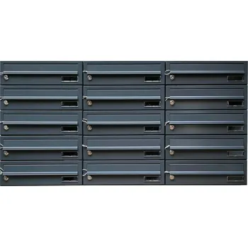 Poštovní schránka 3MH s.r.o. Poštovní schránka MB 01-370x110x260 v sestavě na stěnu Barva: RAL 7016 antracit