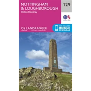 Encyklopedie Nottingham & Loughborough, Melton Mowbray - Ordnance Survey [EN] (2016, Skládaná mapa, Ordnance Survey)