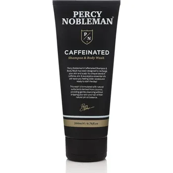 Sprchový gel Percy Nobleman Caffeinated Shampoo & Body Wash Pánský kofeinový šampón a mycí gel 2v1, 200 ml