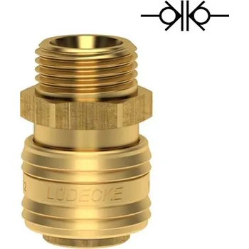 Příslušenství pro vzduchotechniku Lüdecke rychlospojka Standard, závit G3/8"a, oboustranně uzavíratelná