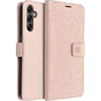 Pouzdro na mobilní telefon Flipové pouzdro Coolcase Mezzo na mobil Samsung Galaxy A15 / A15 5G - Růžová mandala (Flip kryt či obal Forcell MEZZO na mobil Samsung Galaxy A15 / A15 5G - Růžová mandala)