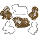 vykraj. cukr. sada velikonoční (KUŘE,OVCE,ZAJÍC) nerez