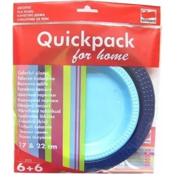 Talíř Set talířů modrý 17+22cm - 6+6 ks