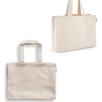 Nákupní taška PARMA. Taška z bavlny (50 %), recyklované bavlny (30 %) a polyesteru (20% rPET) (280 g/m²)