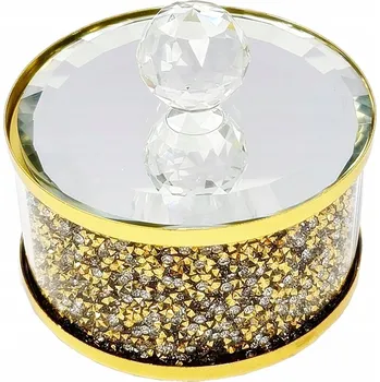 Dóza na potraviny NÁDOBA KRABIČKA GLAMOUR ŠPERKOVNICE ZLATÁ HB01S