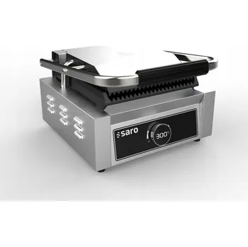 Kuchyňský gril Kontaktní elektrický gril Saro PG1DIG stříbrný/šedý 230 W