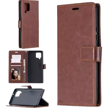 Pouzdro na mobilní telefon TopTechnology Kožené pouzdro pro Huawei Y5p hnědé, brown, tzv. knížka