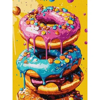 Set školních potřeb Malowanie po numerach - Pyszne pączki 30x40cm