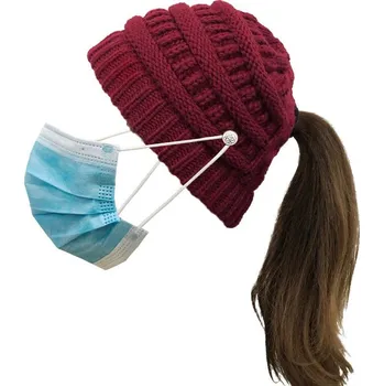 Čepice Zimní čepice pro ohonu - vínová