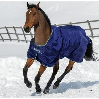 Jezdectví Bucas Deka nepromokavá Smartex Rain Bucas, 0 g, blue with stripe Délka zad: 90 cm