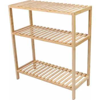 Dílenský regál Bambusový regál, 3 police, 60 x 26 x 66 cm