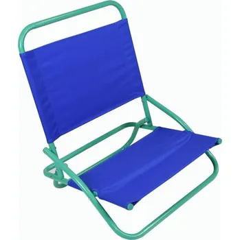 Plážové skládací křeslo, PVC, modrá-zelená