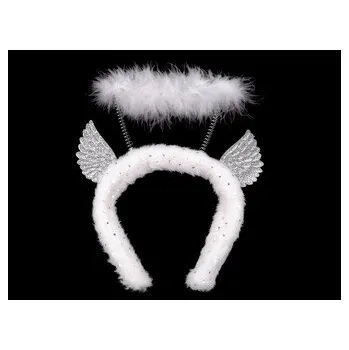 Čelenka Karnevalová čelenka - anděl - 1 ks - bílá (cs, Stoklasa)