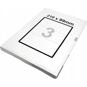 Samolepící etiketa Samolepicí etikety 210x99 mm 100 listů A4 matné