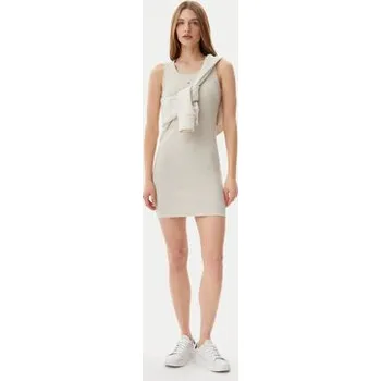 Dámské šaty Tommy Jeans Každodenní šaty Essential DW0DW20674 Béžová Slim Fit XXS