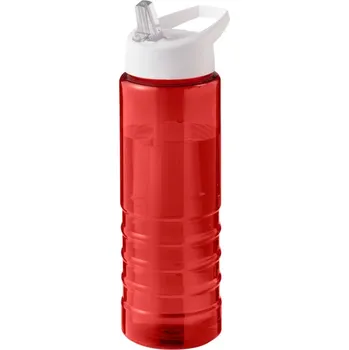 Láhev Sportovní lahev s výlevkovitým víčkem o objemu 750 ml H2O Active® Eco Treble - Červená / Bílá