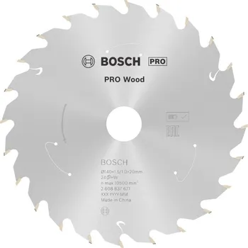 Pilový kotouč Pilový kotouč Bosch Standard for Wood 140x20 mm Dostupné varianty: Pilový kotouč Bosch Standard for Wood 140x20 mm/24z.
