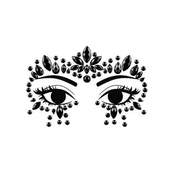 Dětské zboží Dekoracja na twarz Kryształki czarne 15x9cm