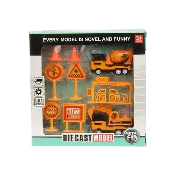 autíčko Sada aut, kovová vozidla, značky; 24x24x4,5cm, (cs, Vizopol)