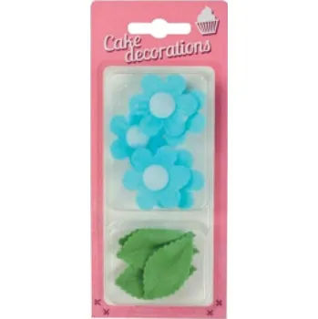 Vánoční dekorace Dekorace z jedlého papíru pomněnky modré 11ks